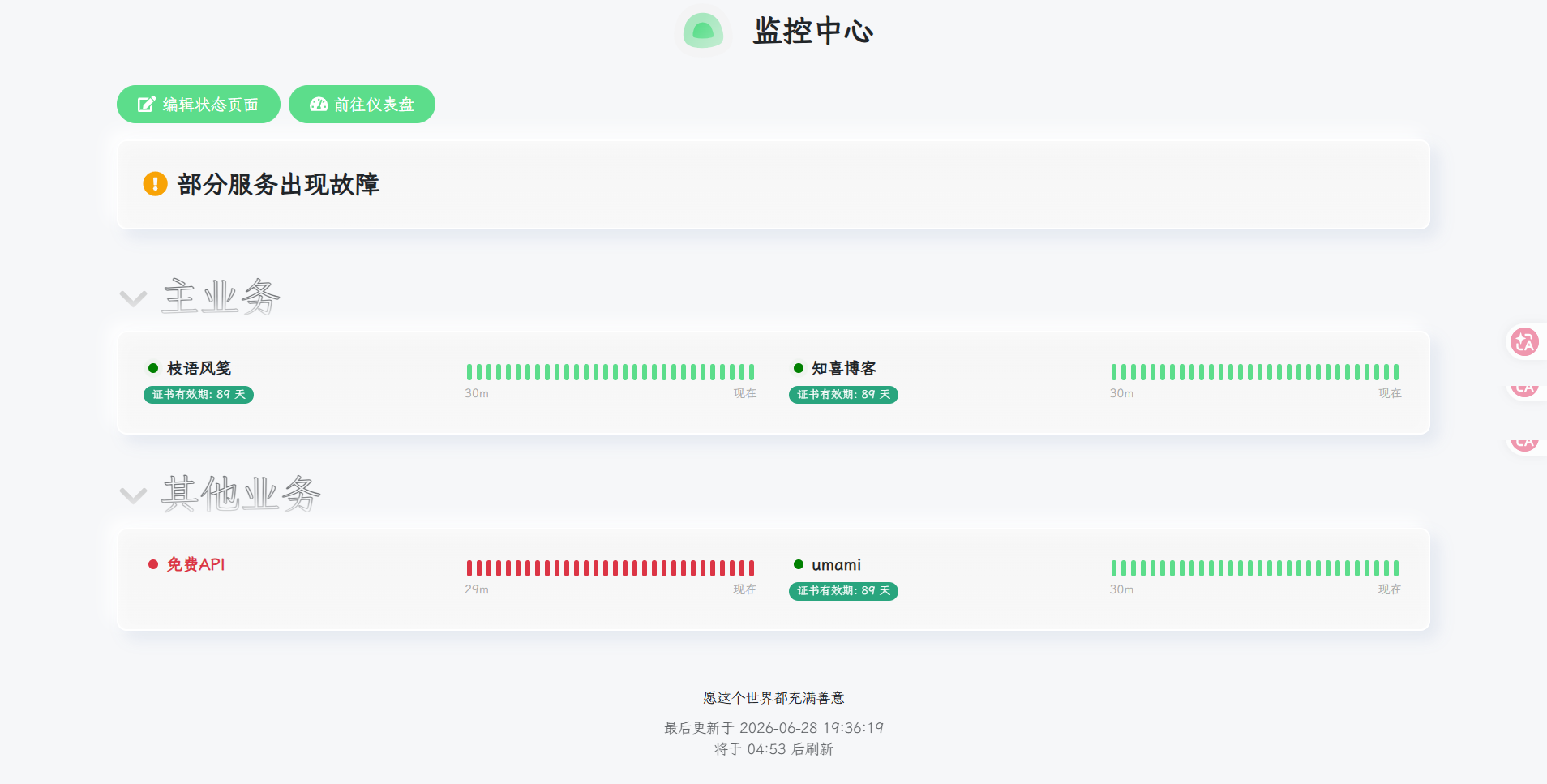Uptime-kuma美化